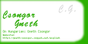 csongor gneth business card